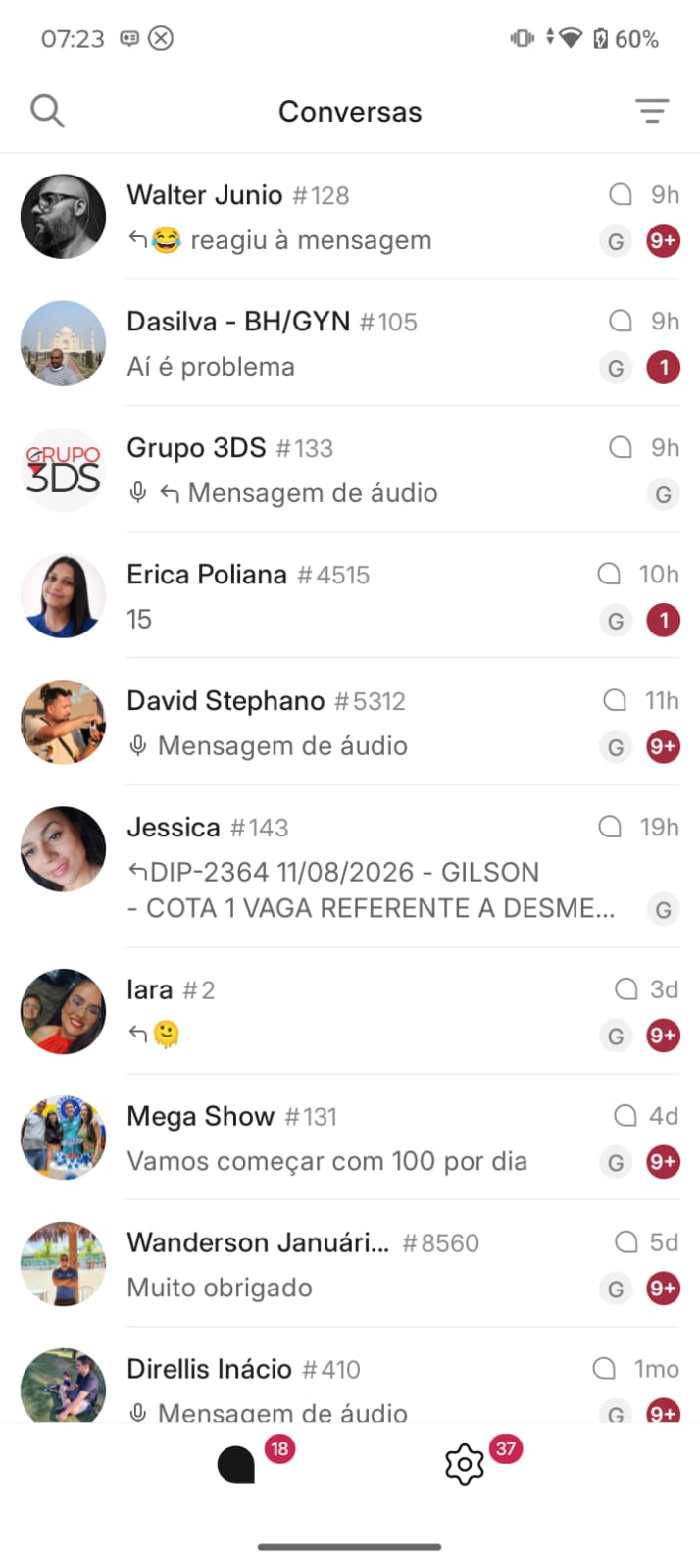 Tela 3 do app Profluxus